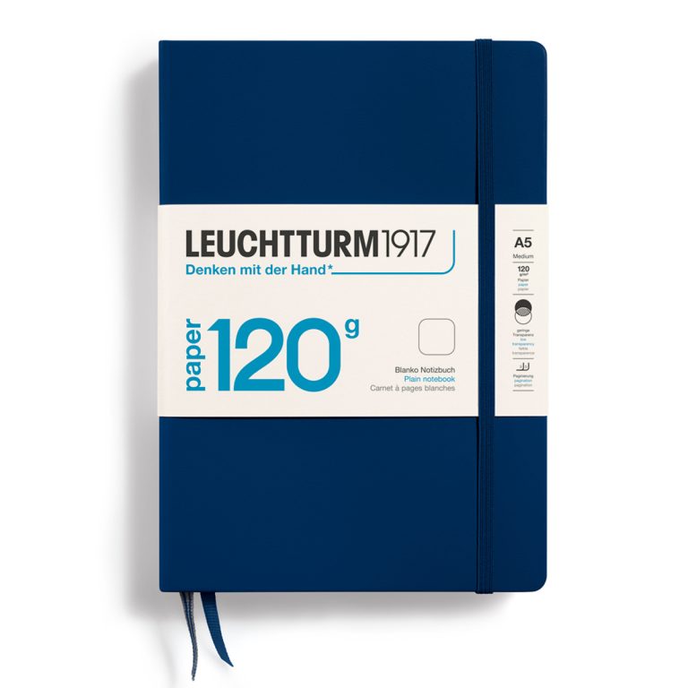 Caiet A5 Velin 120g Coperta Rigida Albastru Navy Leuchtturm