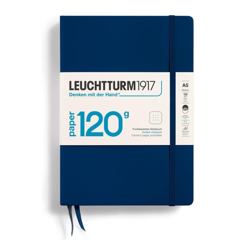 Caiet A5 Punctat 120g Coperta Rigida Albastru Navy Leuchtturm