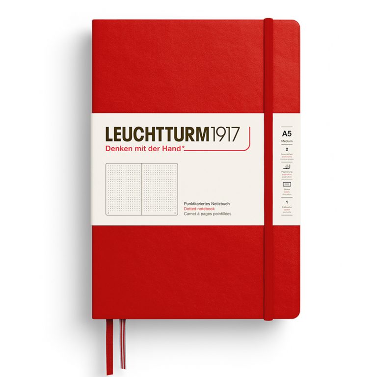 Caiet A5 Punctat Coperta Rigida Rosu Cherry Leuchtturm