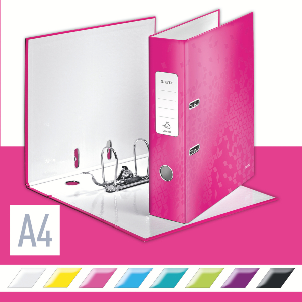 Biblioraft Plastifiat 8cm Roz Metalizat Wow Leitz