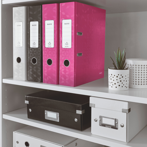 Biblioraft Plastifiat 8cm Roz Metalizat Wow Leitz