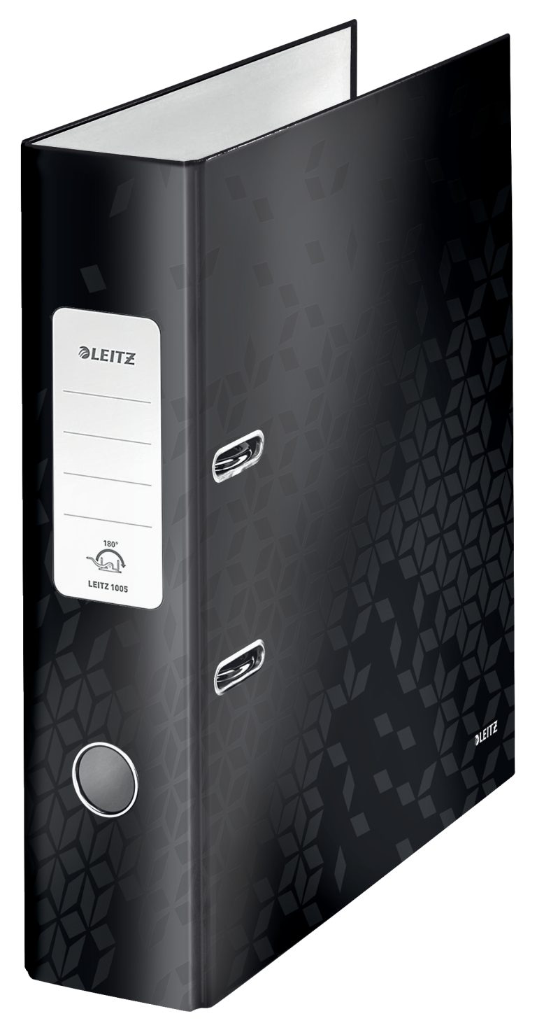 Biblioraft Plastifiat 8cm 180Grade Negru Wow Leitz