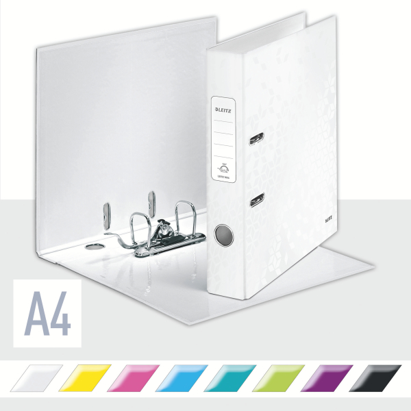 Biblioraft Plastifiat 5.2cm Alb Metalizat Wow Leitz