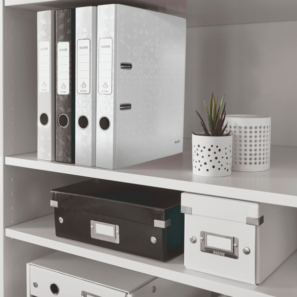Biblioraft Plastifiat 5.2cm Alb Metalizat Wow Leitz