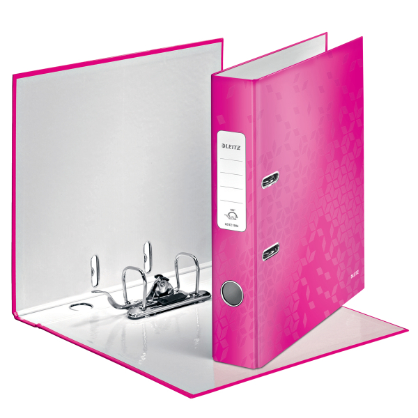 Biblioraft Plastifiat 5.2cm Roz Metalizat Wow Leitz