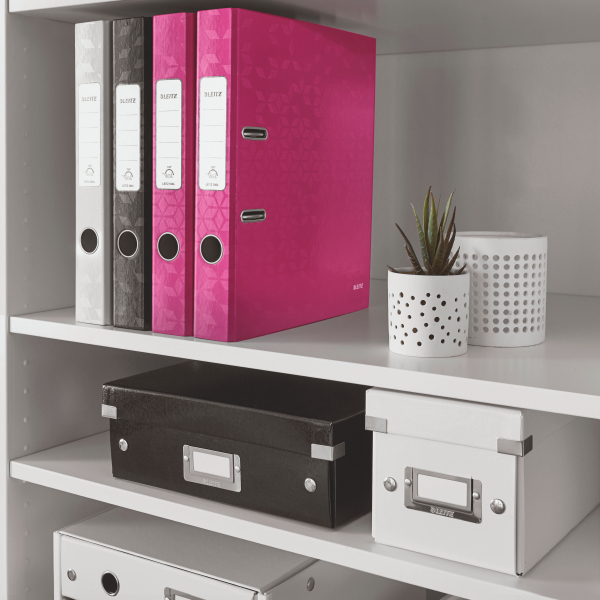 Biblioraft Plastifiat 5.2cm Roz Metalizat Wow Leitz