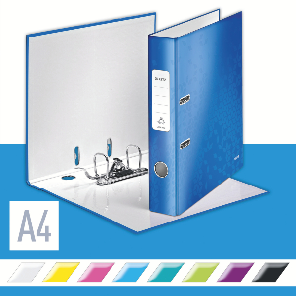 Biblioraft Plastifiat 5.2cm Albastru Metalizat Wow Leitz