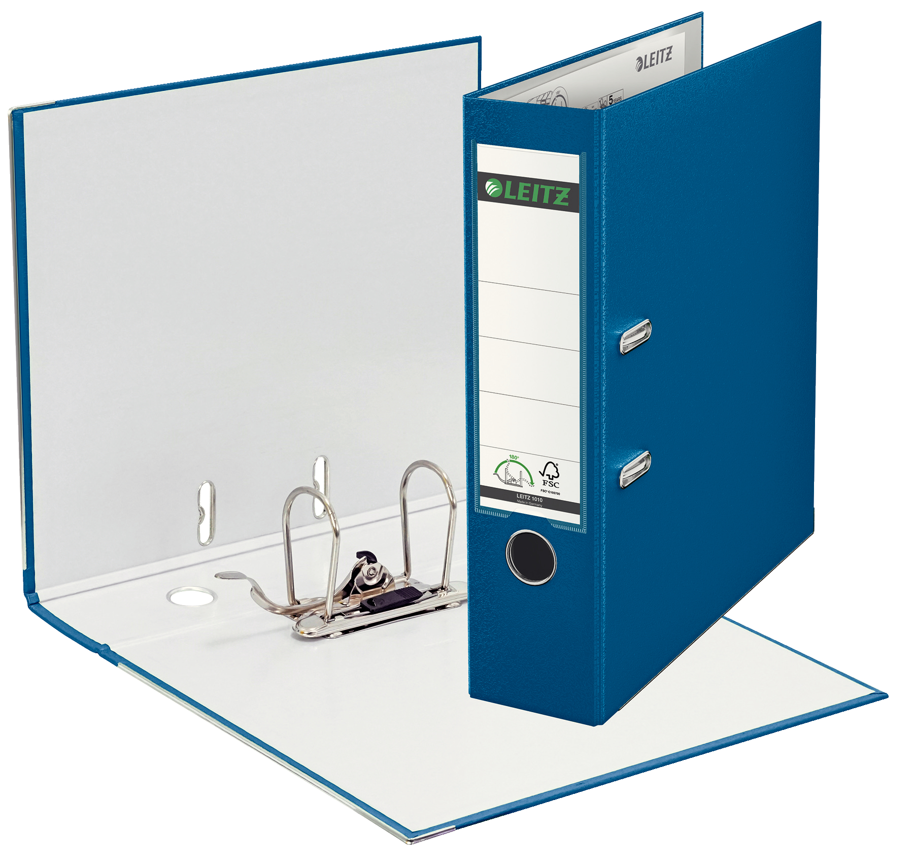 Biblioraft Plastifiat 8cm 180Grade Albastru Leitz