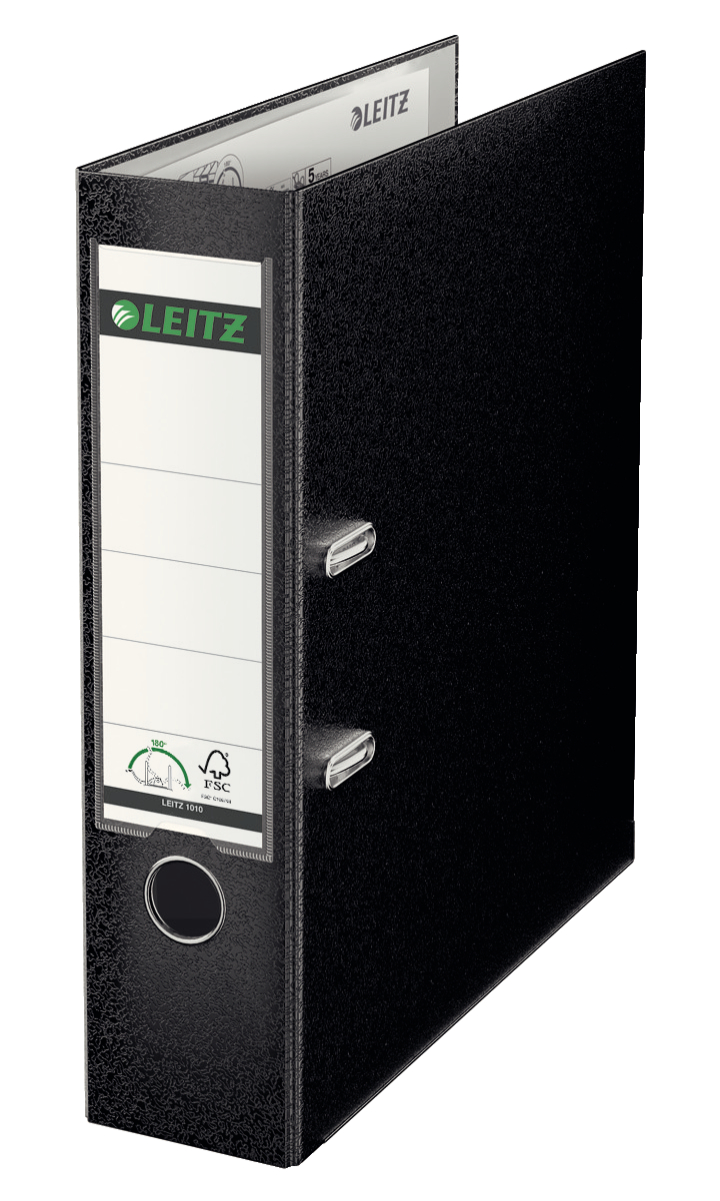 Biblioraft Plastifiat 8cm 180Grade Negru Leitz