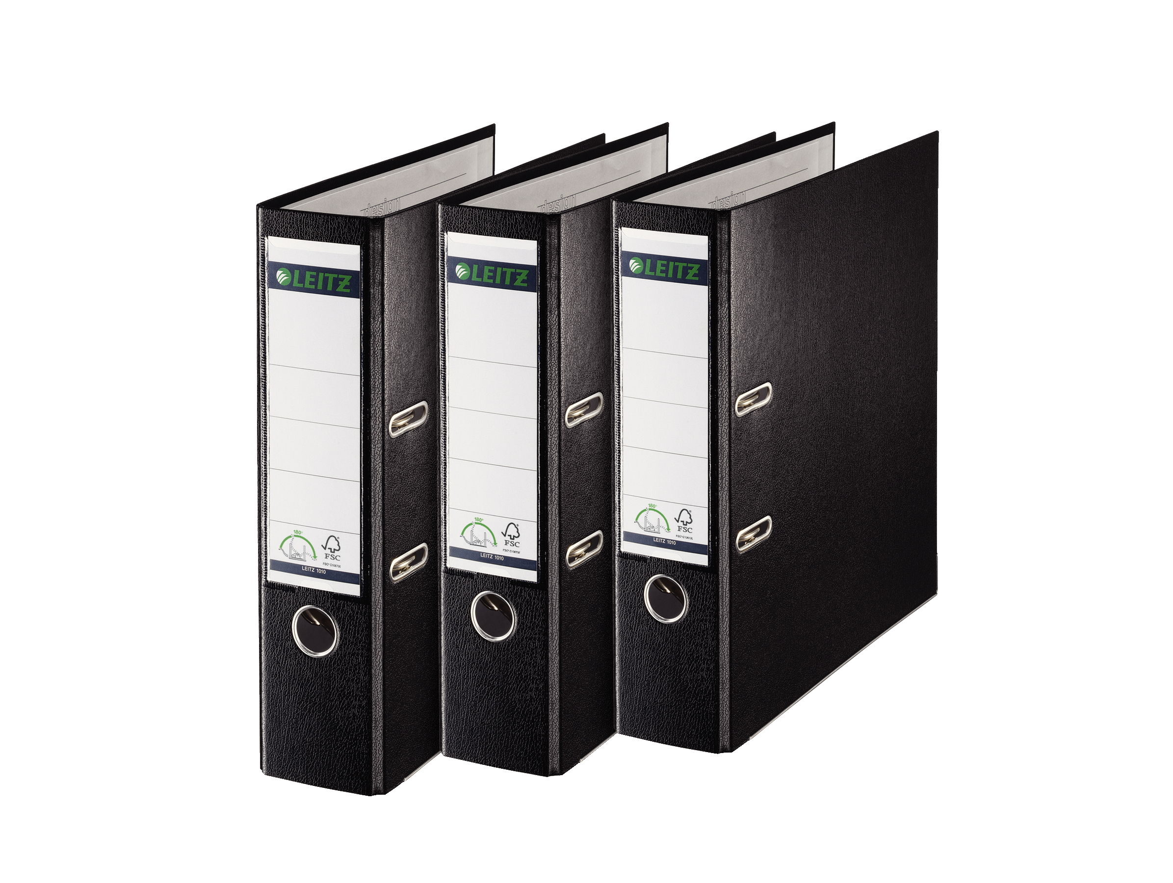 Biblioraft Plastifiat 8cm 180Grade Negru Leitz