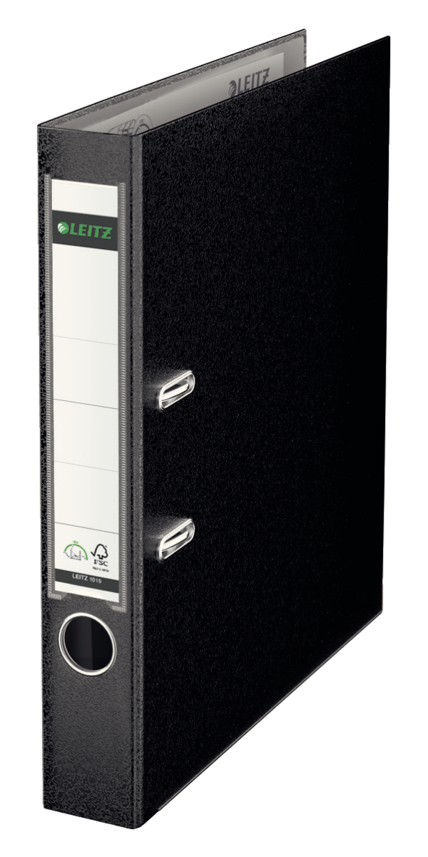 Biblioraft Plastifiat 5cm 180g Negru Leitz