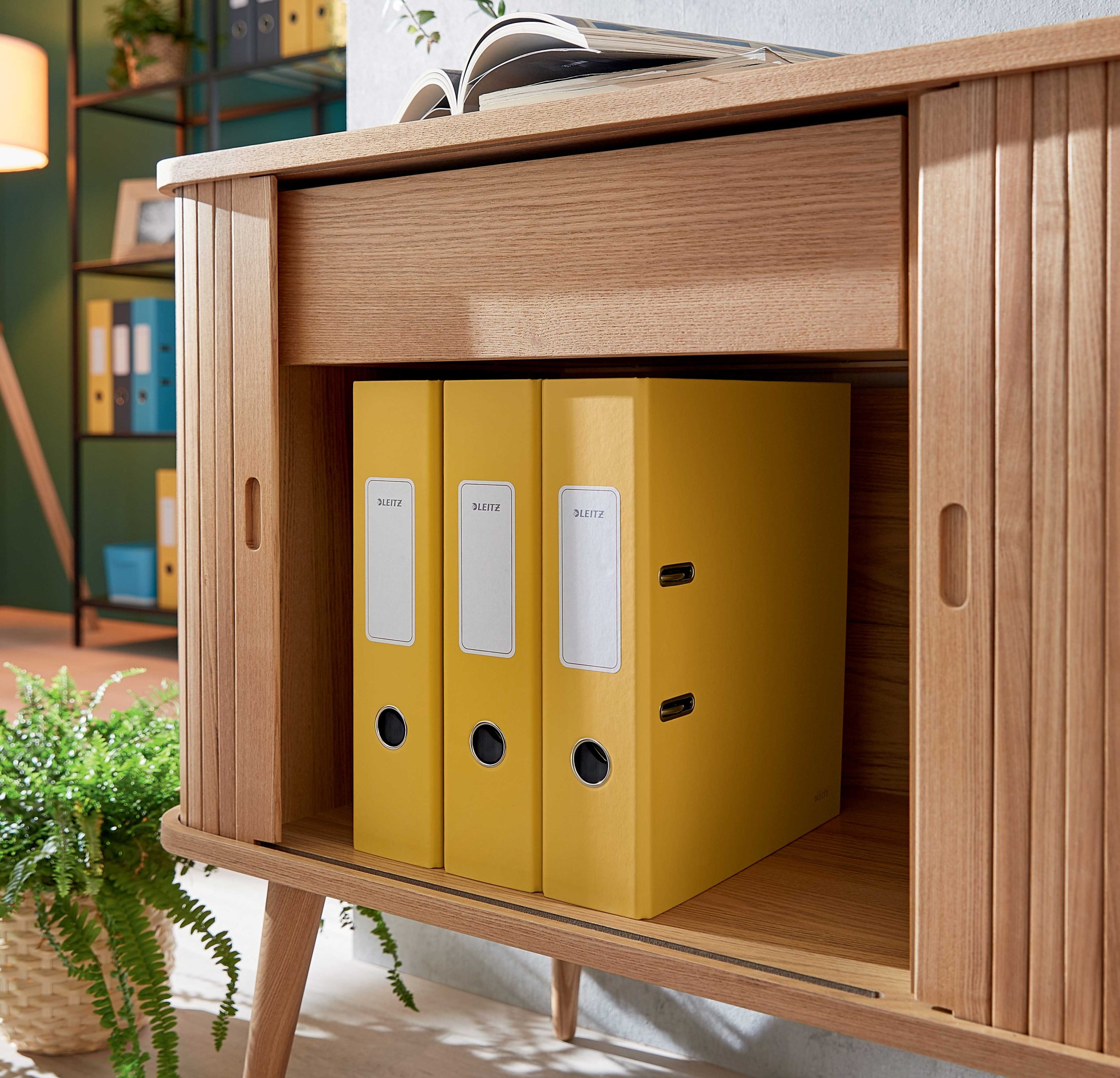 Biblioraft Plastifiat 8cm 180Grade Galben Chihlimbar Cosy Leitz