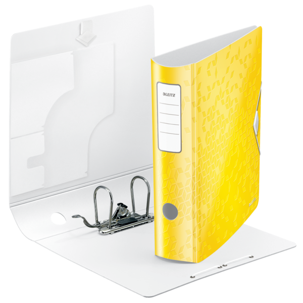 Biblioraft Plastifiat 8.2cm 180Grade Galben Active Wow Leitz