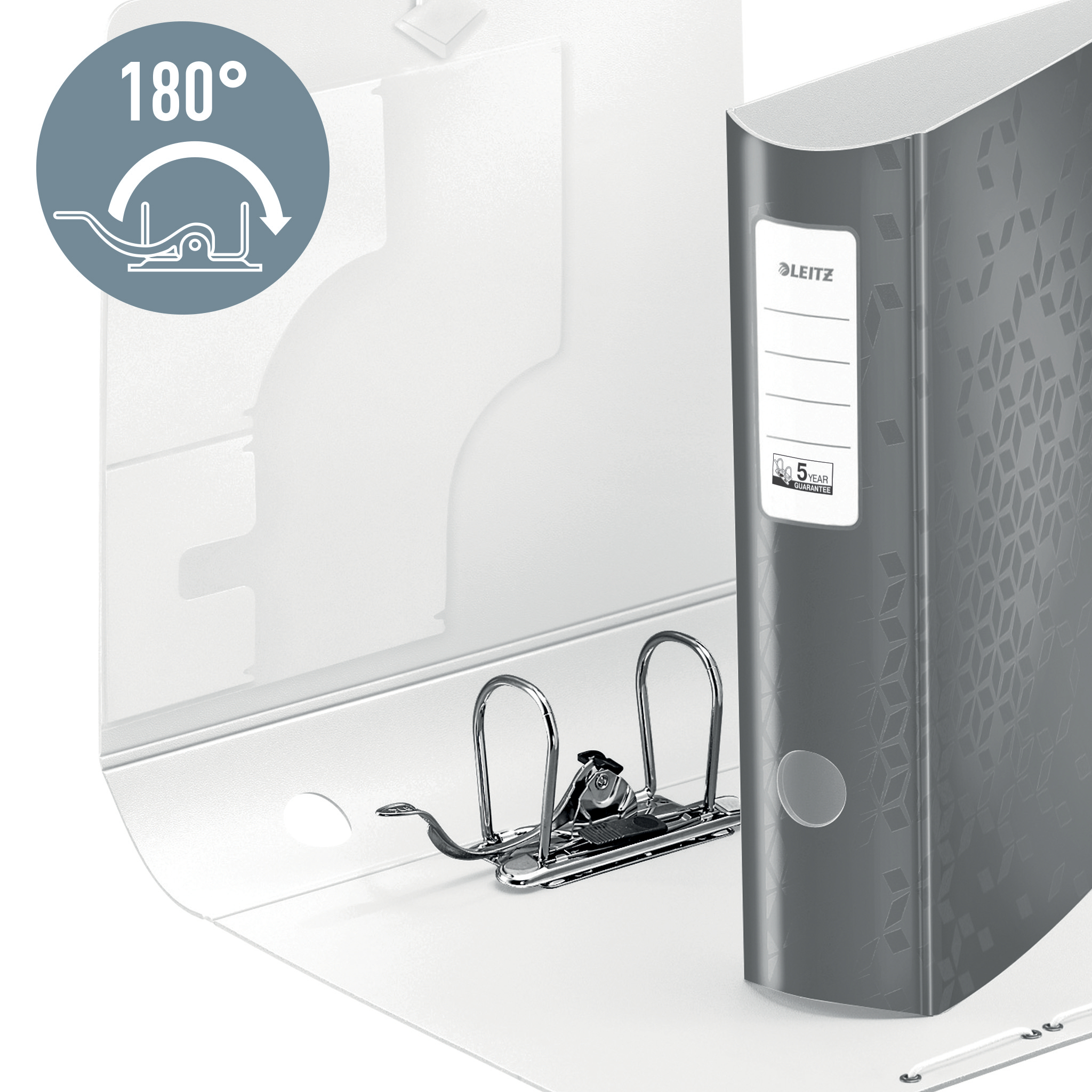 Biblioraft Plastifiat 8.2cm 180 Grade Rosu Active Wow Leitz