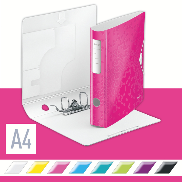 Biblioraft Plastifiat 6.5cm 180Grade Roz Active Wow Leitz