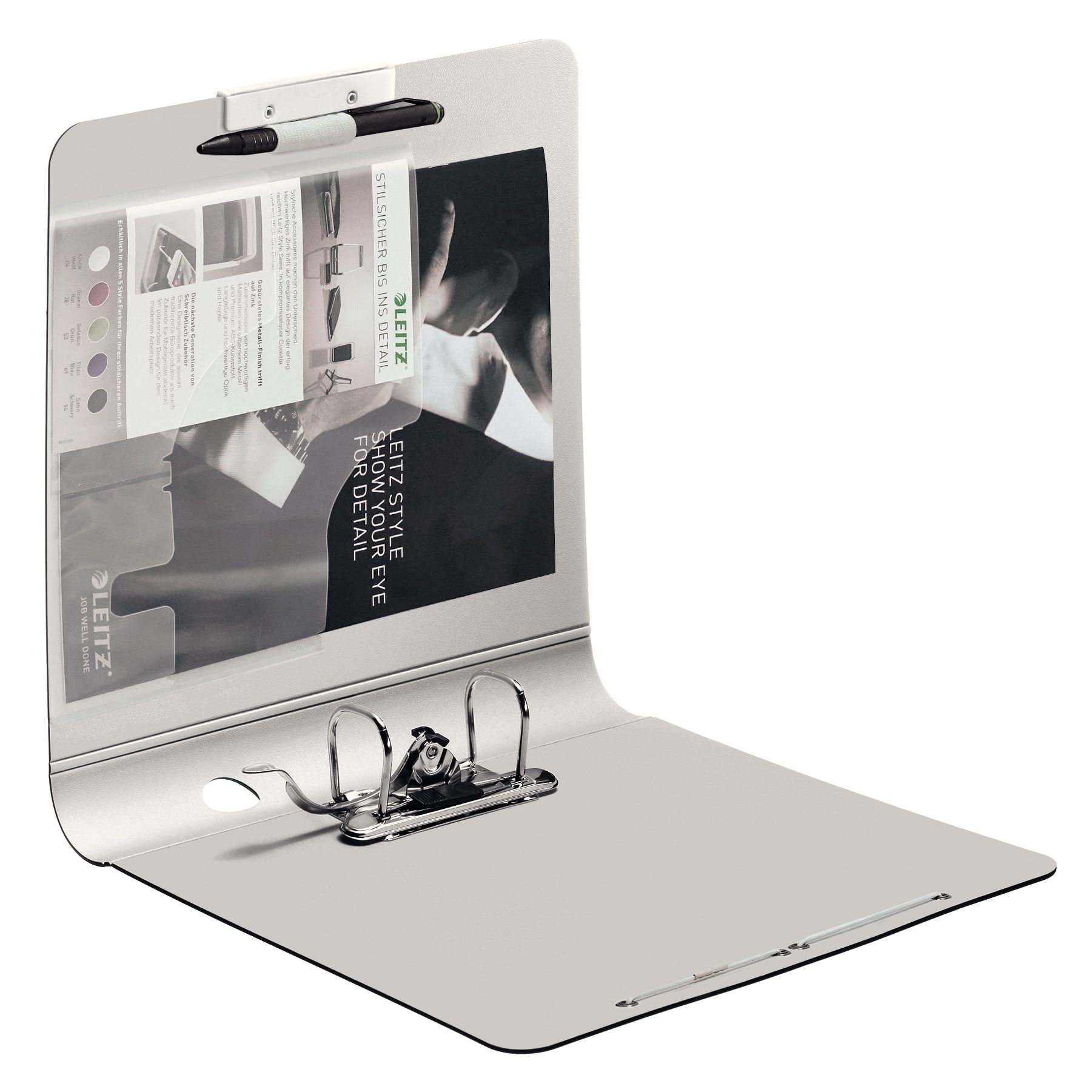 Biblioraft Plastifiat 7.5cm 180Grade Alb Arctic Style Leitz