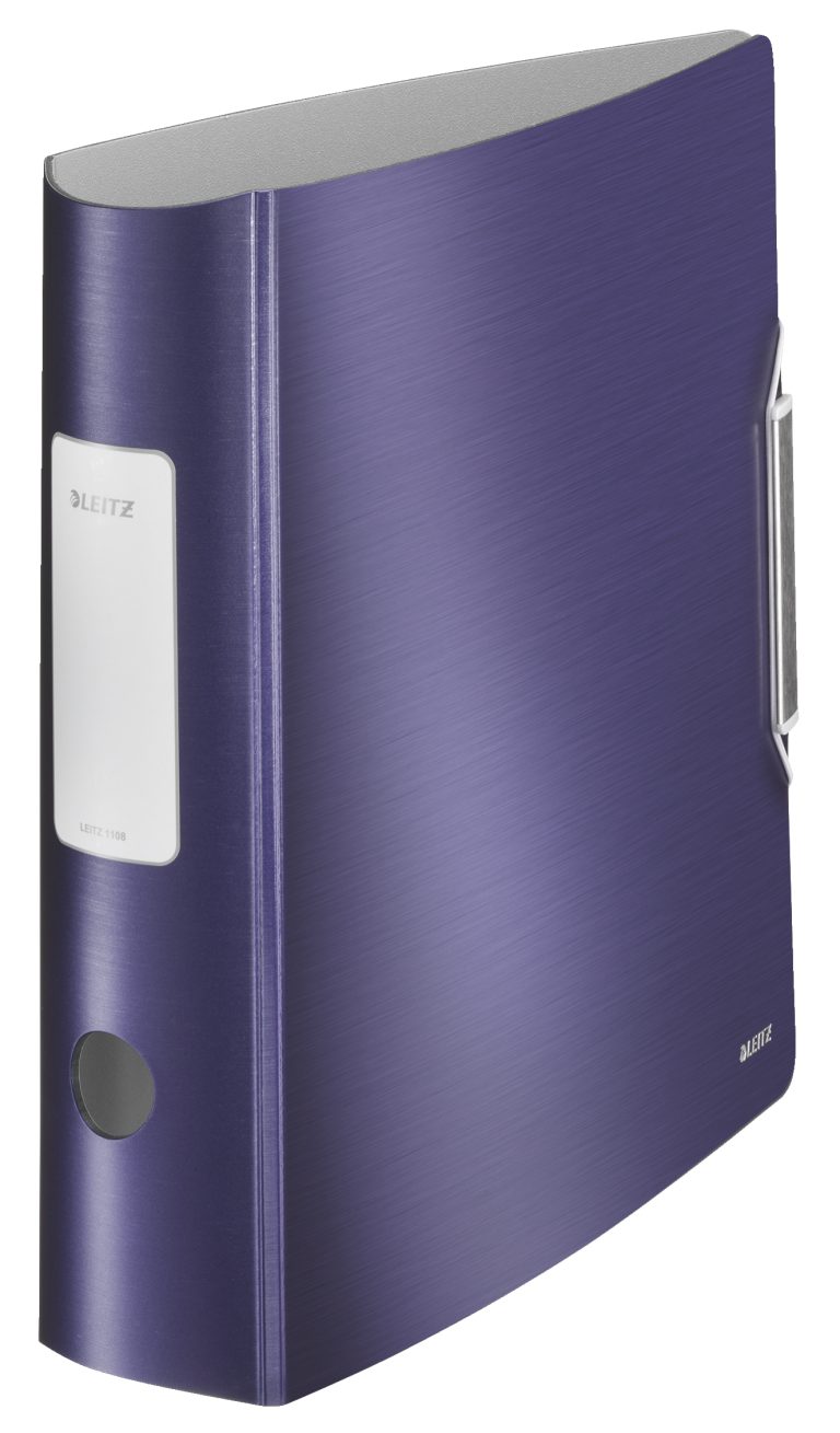 Biblioraft Plastifiat 7.5cm 180Grade Albastru-Violet Style Leitz