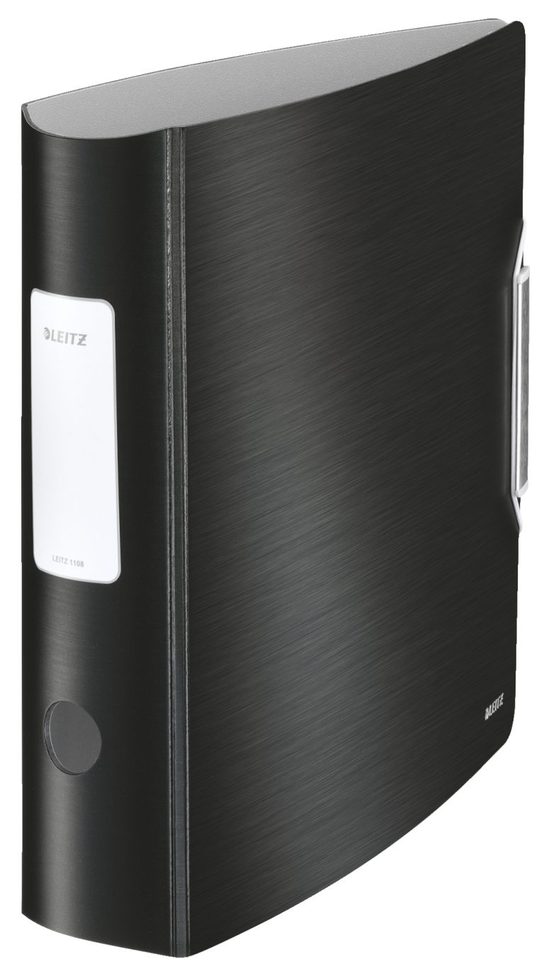 Biblioraft Plastifiat 7.5cm 180Grade Negru Satin Active Style Le