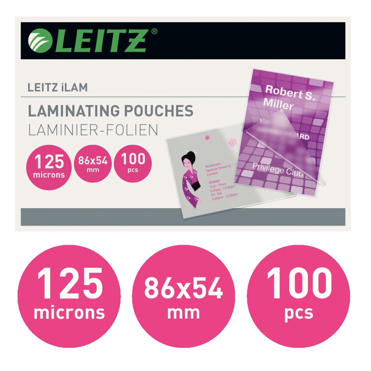 Folie 54X86mm 125 Microni 100/Top Leitz
