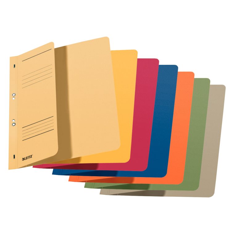 Set 5 Bucati Dosar Carton Capse 1/2 Diverse Culori Leitz