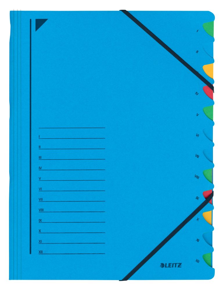 Mapa Carton Cu Elastic 12 Separatoare Fashion Leitz