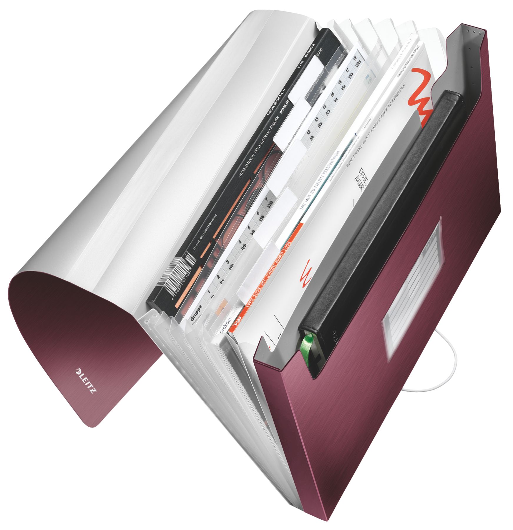 Mapa Plastic 6 Compartimente Grena Tip Proiect Style Leitz