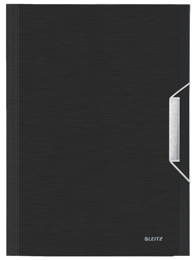 Mapa Plastic 6 Compartimente Negru-Satin Tip Proiect Style Leitz