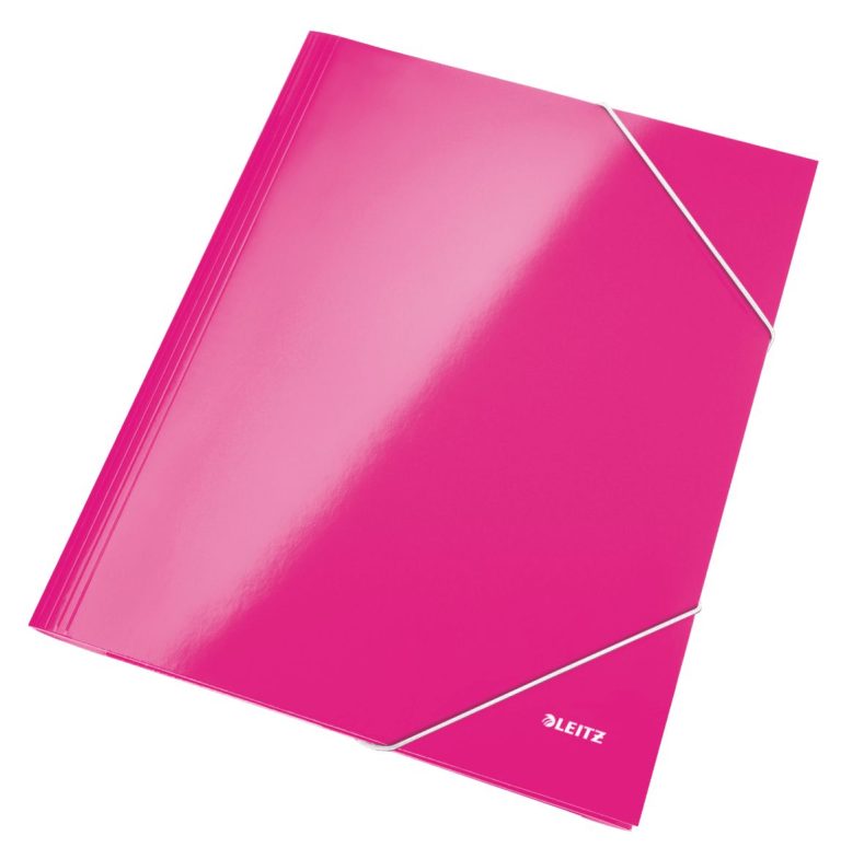 Mapa Carton Cu Elastic Roz Metalizat Wow Leitz