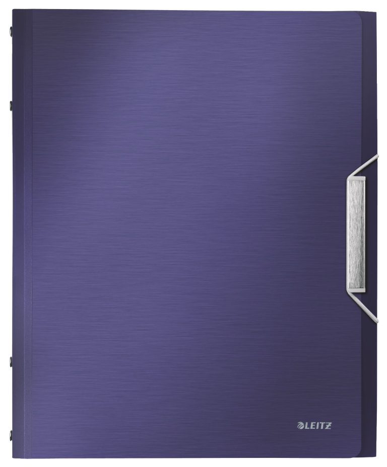 Mapa Plastic Cu Elastic 12 Compartimente Albastru-Violet Leitz