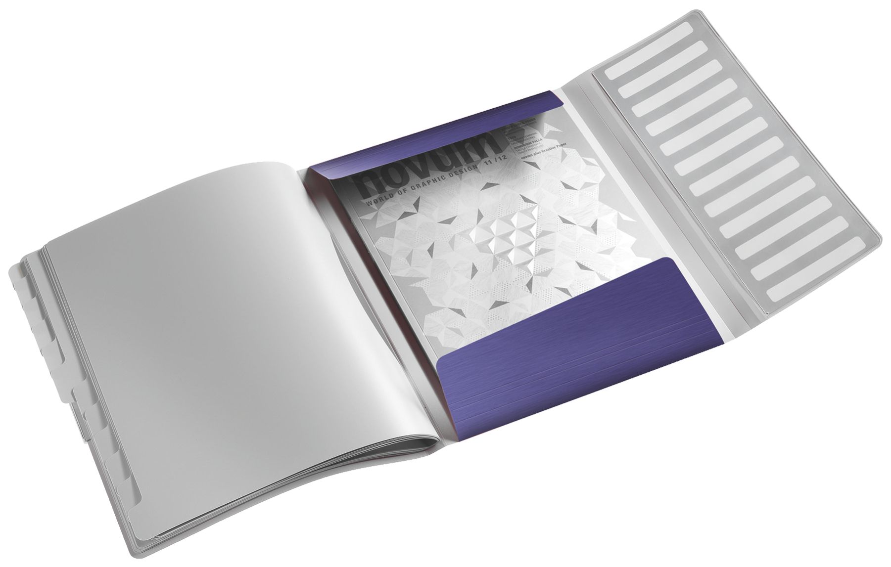 Mapa Plastic Cu Elastic 12 Compartimente Albastru-Violet Leitz