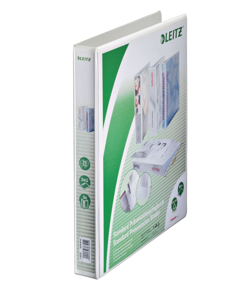 Caiet Mecanic A4 2 Inele 25mm/44mm Alb Maxi Panorama Leitz
