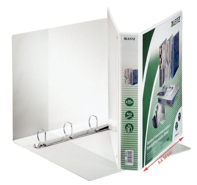 Caiet Mecanic A4 4 Inele 30mm/51mm Alb Maxi Panorama Leitz