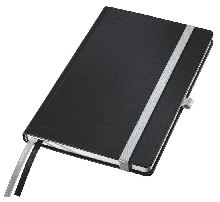 Caiet Birou A5 Dictando Negru Satin Coperta Carton Style Leitz