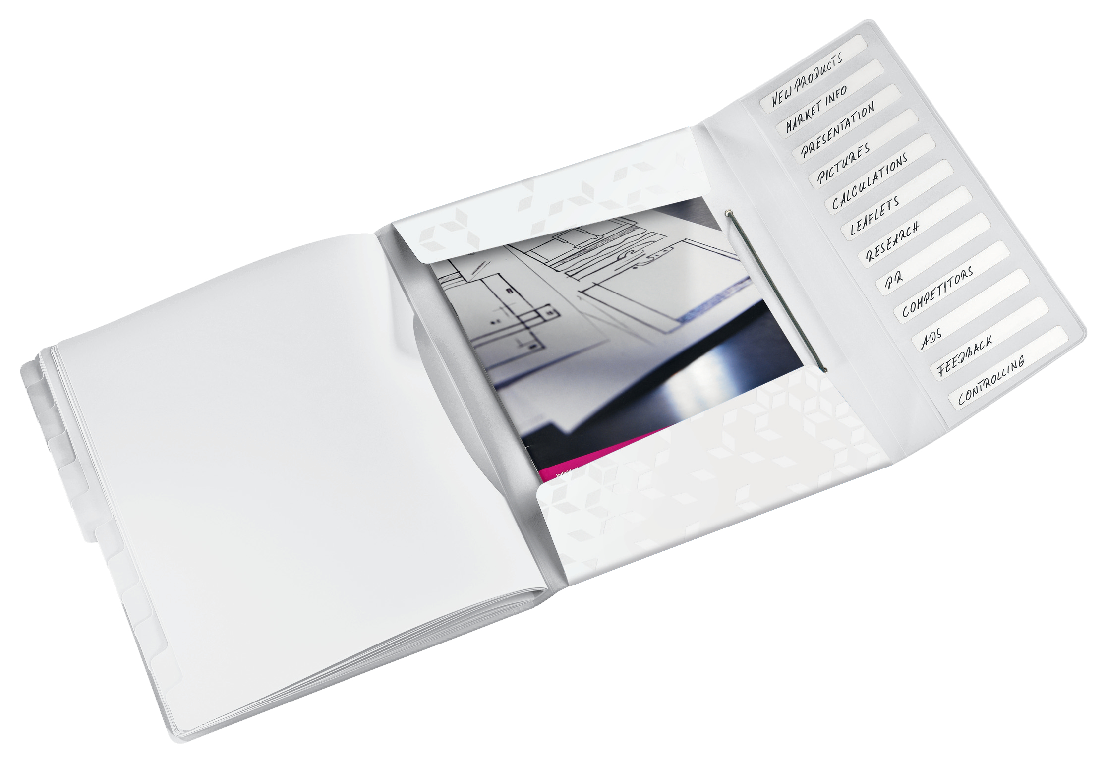 Mapa Plastic 12 Compartimente Alb Wow Leitz