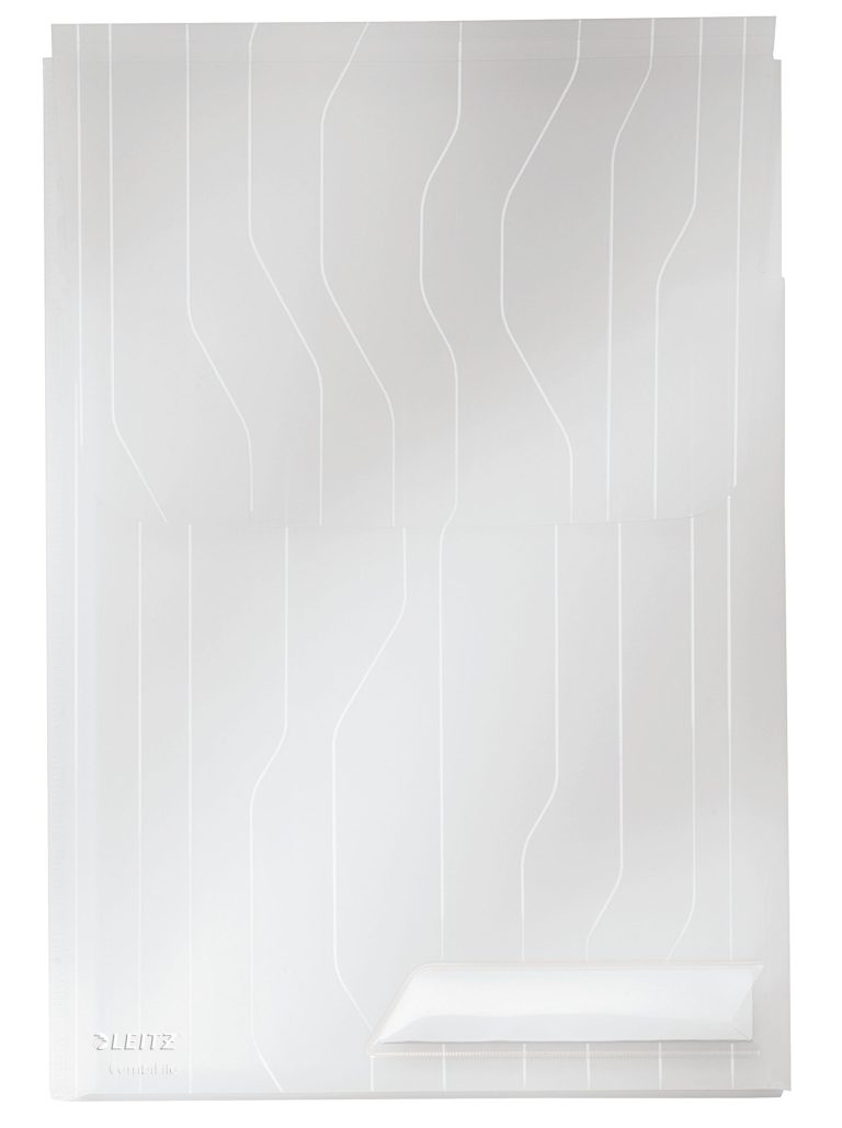 Mapa Plastic Cu Burduf 2cm Transparenta 3/Set Combifile Leitz