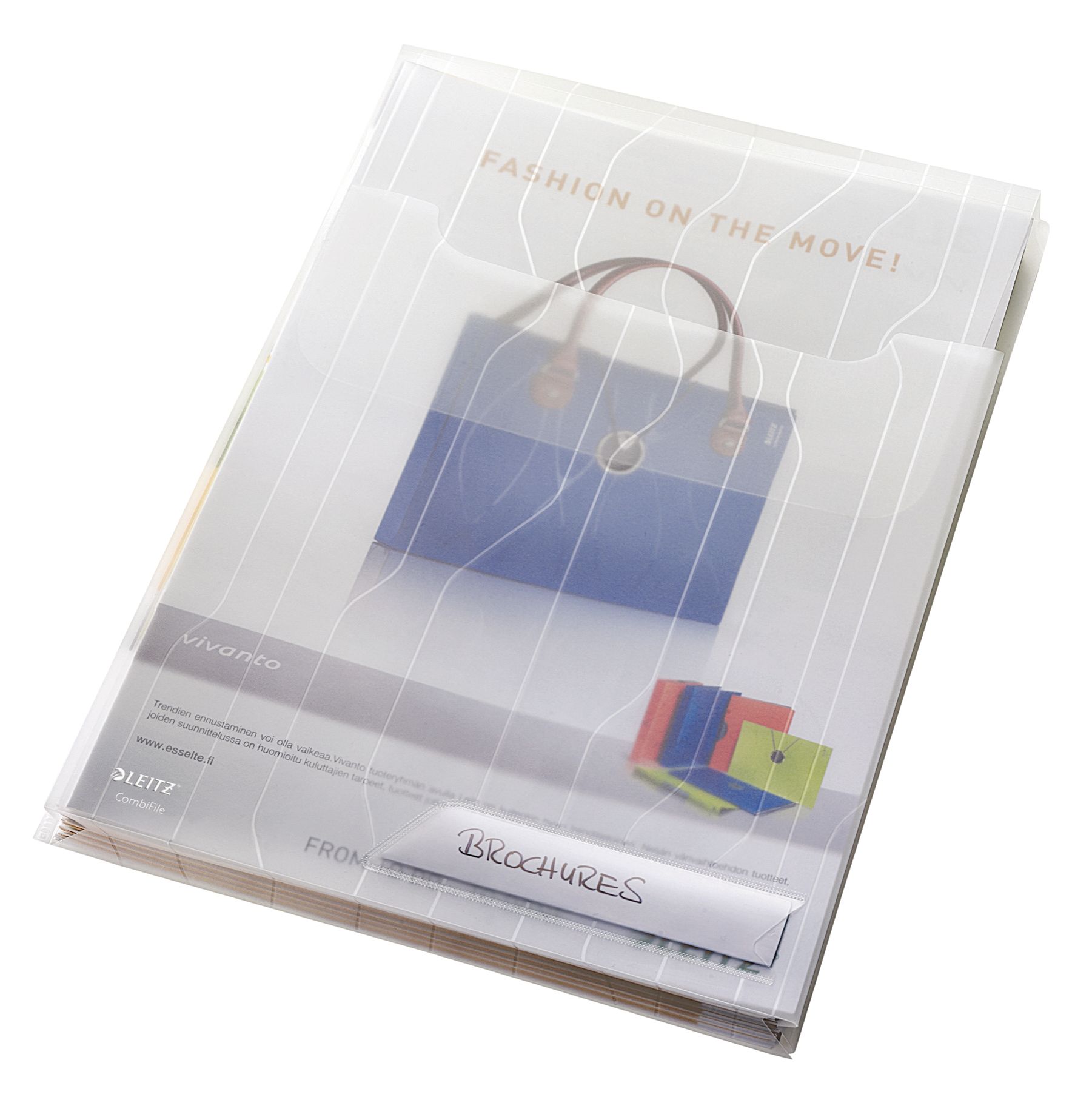 Mapa Plastic Cu Burduf 2cm Transparenta 3/Set Combifile Leitz