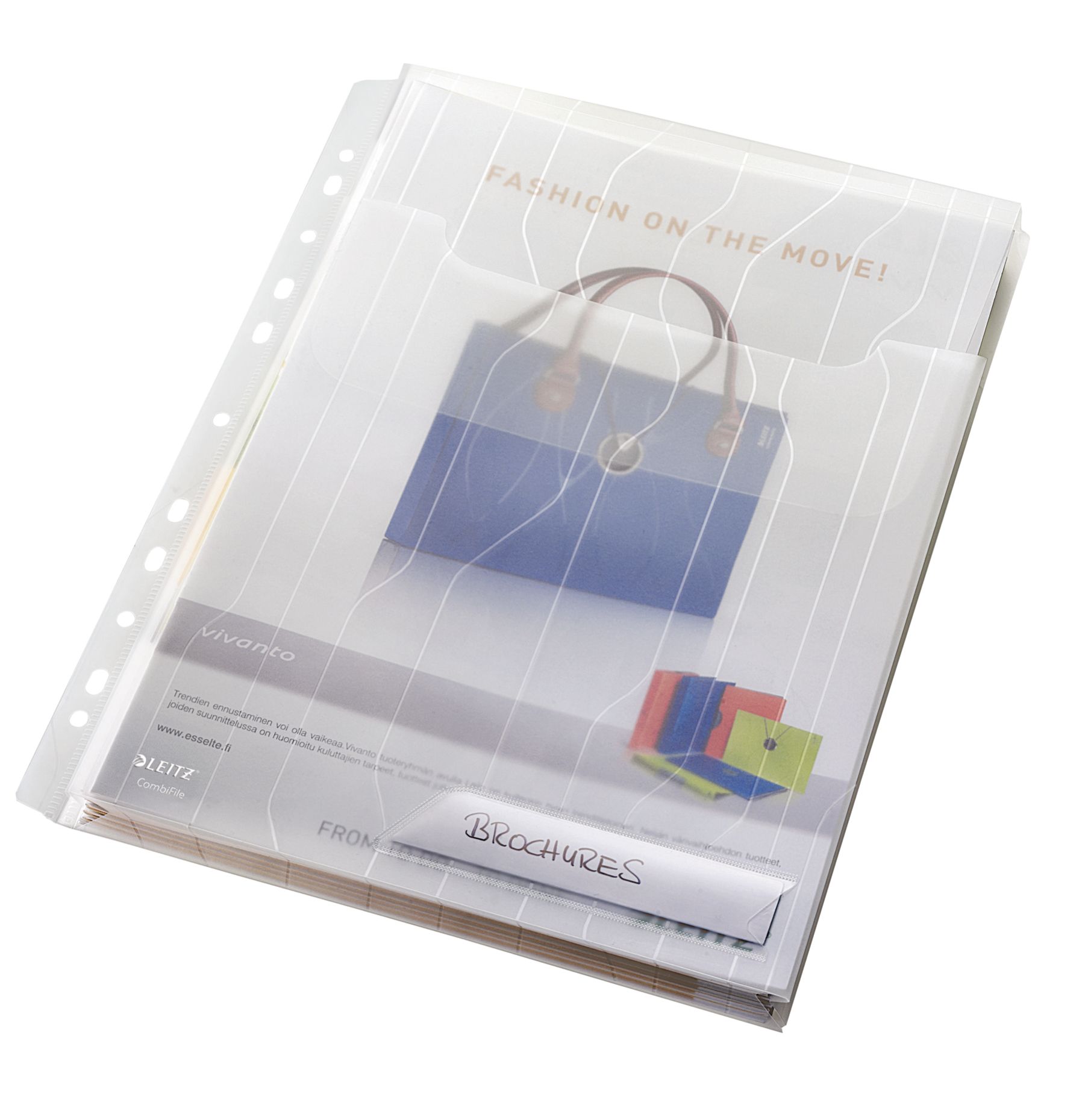 Mapa Plastic Cu Burduf 2cm Transparenta 3/Set Combifile Leitz