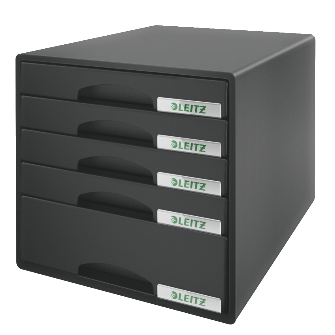 Cabinet 5 Sertare Negru Plus Leitz