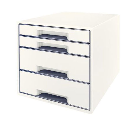 Cabinet 4 Sertare Alb/Gri Wow Leitz