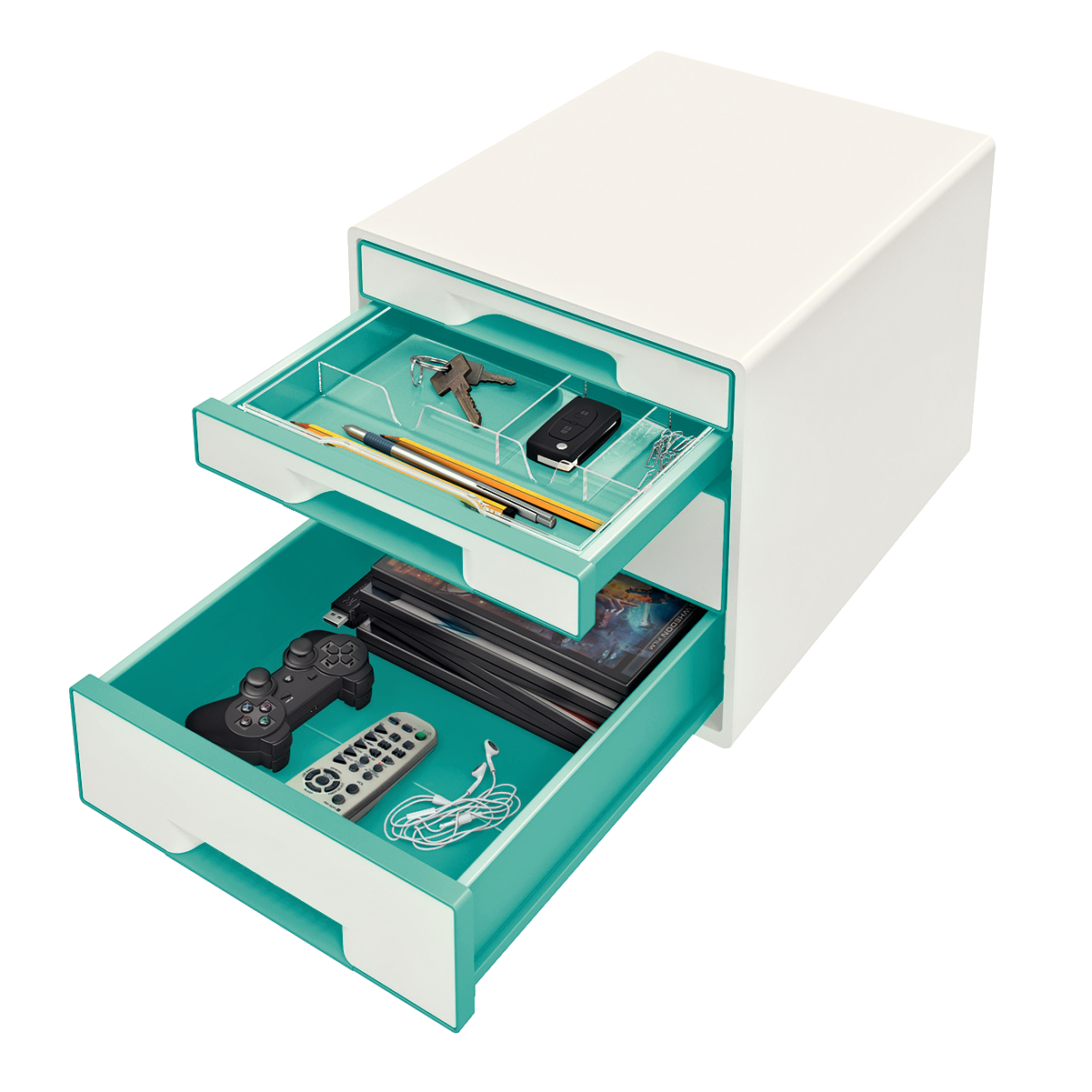 Cabinet 4 Sertare Turcoaz/Albastru Wow Leitz