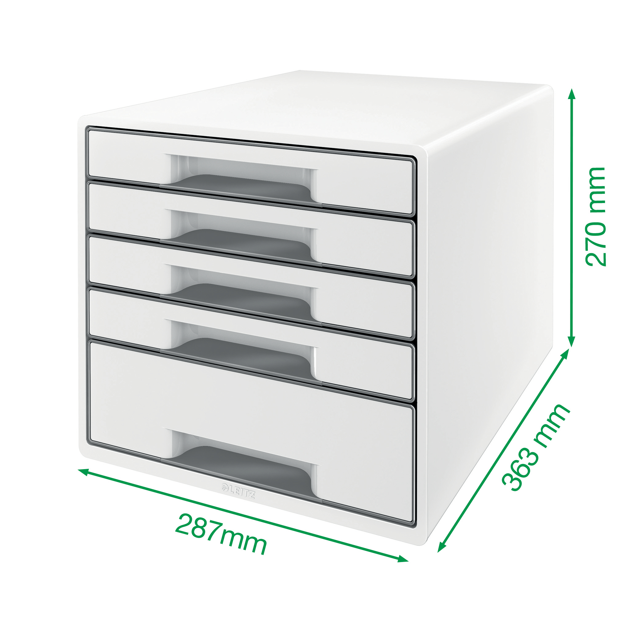 Cabinet 5 Sertare Alb/Rosu Wow Leitz
