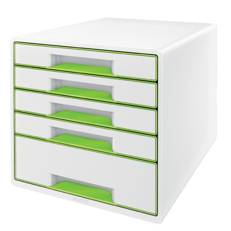 Cabinet 5 Sertare Alb/Verde Wow Leitz