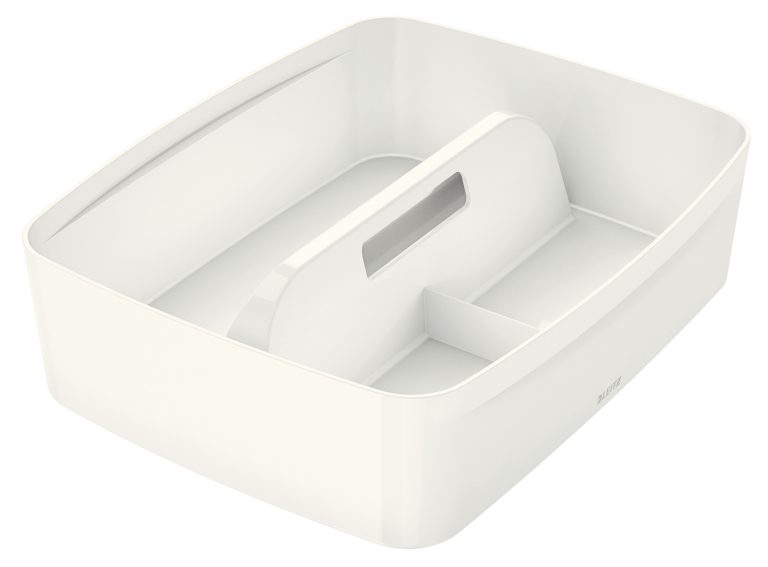 Tavita Organizer Alba Mare Cu Maner Mybox Leitz