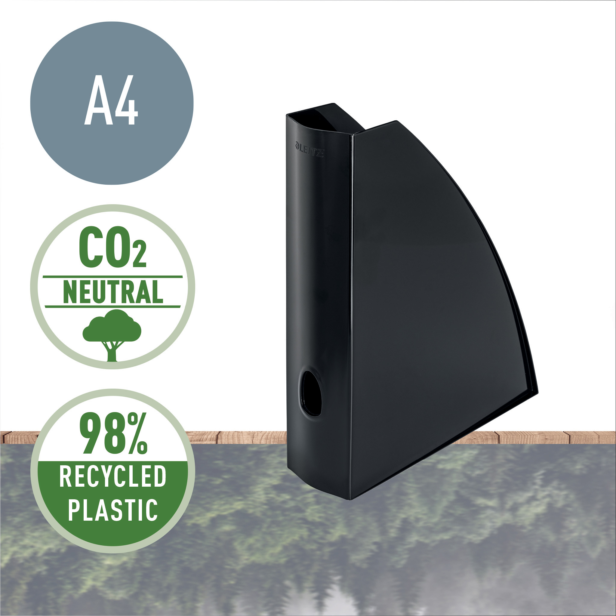 Suport Documente Plastic Negru Recycle Leitz