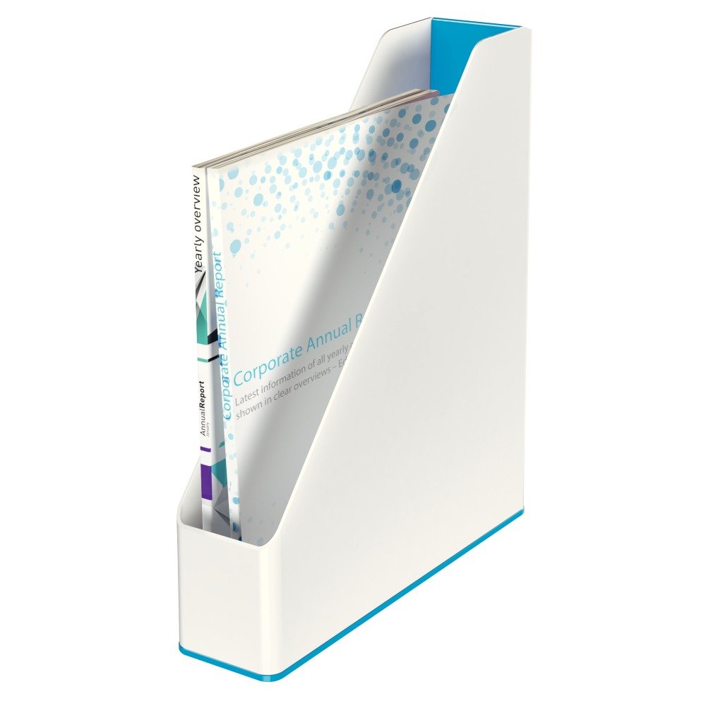 Suport Documente Plastic Albastru Metalizat/Alb Wow Leitz