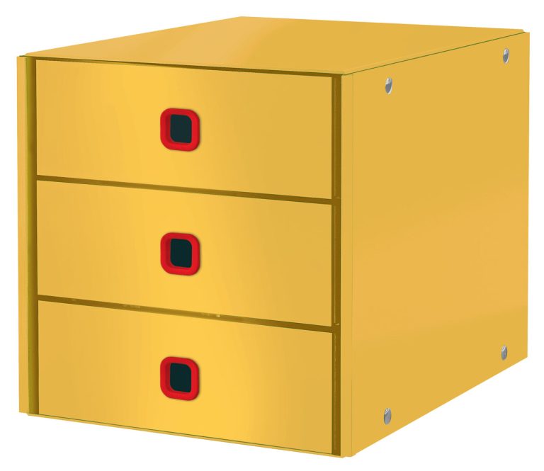 Cabinet 3 Sertare Galben Chihlimbar Cosy Click&Store Leitz