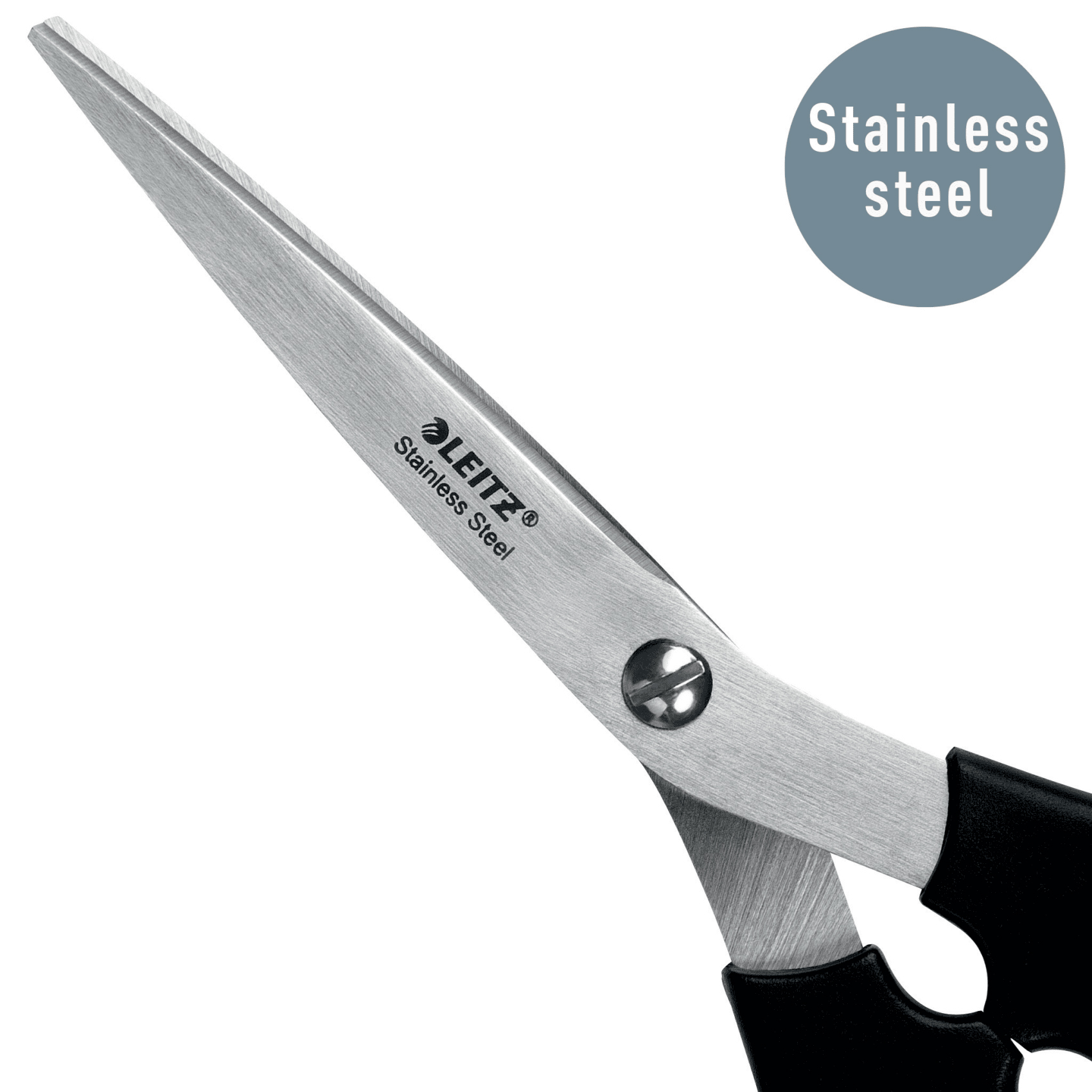 Foarfeca Birou 16.5cm Neagra Otel Inoxidabil Leitz