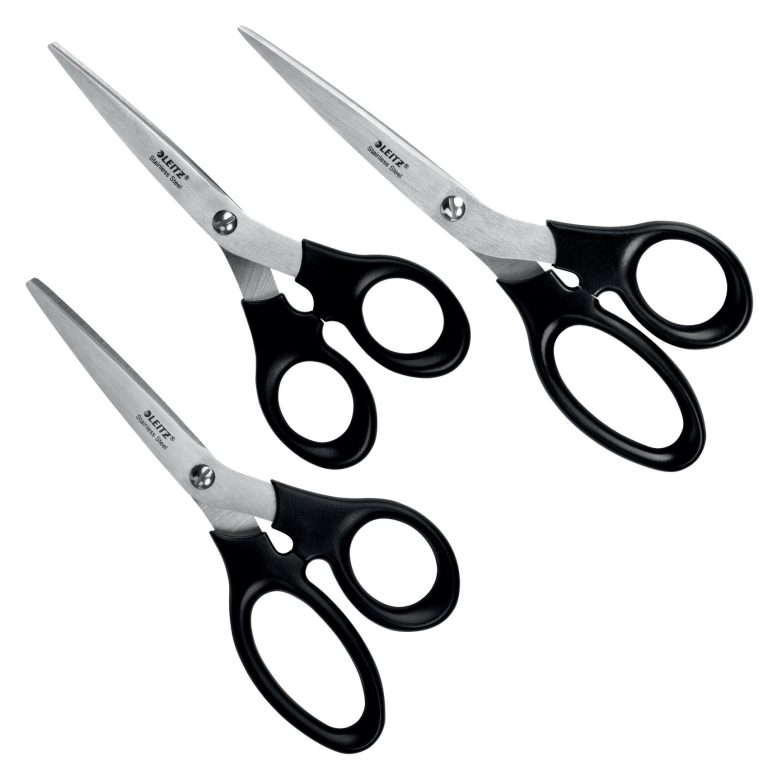Foarfeca Birou Set 3(16.5, 18,5 & 20cm) Neagra Otel Inoxidabil Leitz