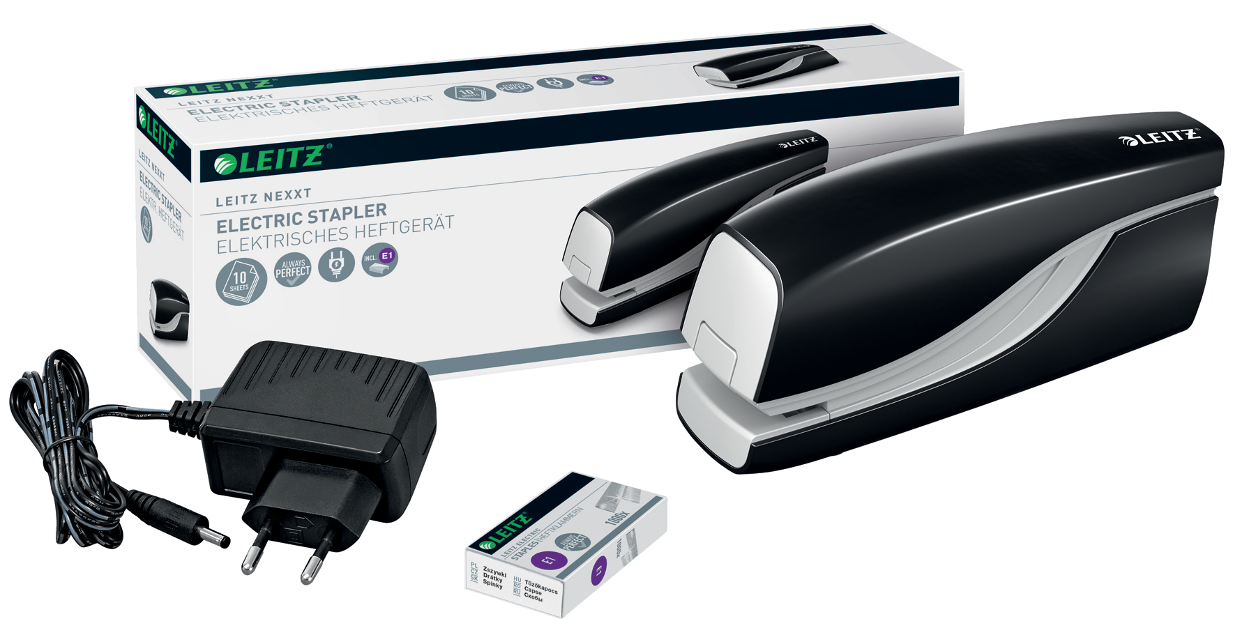 Capsator Electric 10 Coli Nr 10 Model 5532 Negru Leitz