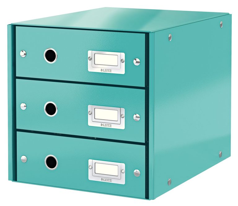Cabinet 3 Sertare Turcoaz Click&Store Leitz